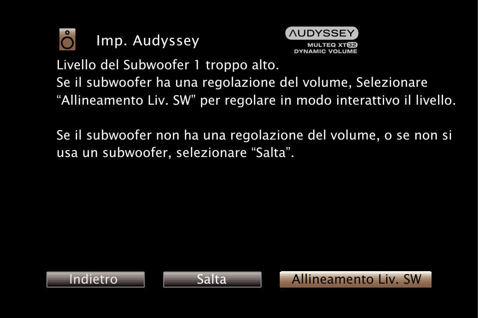 GUI Audyssey SW S7